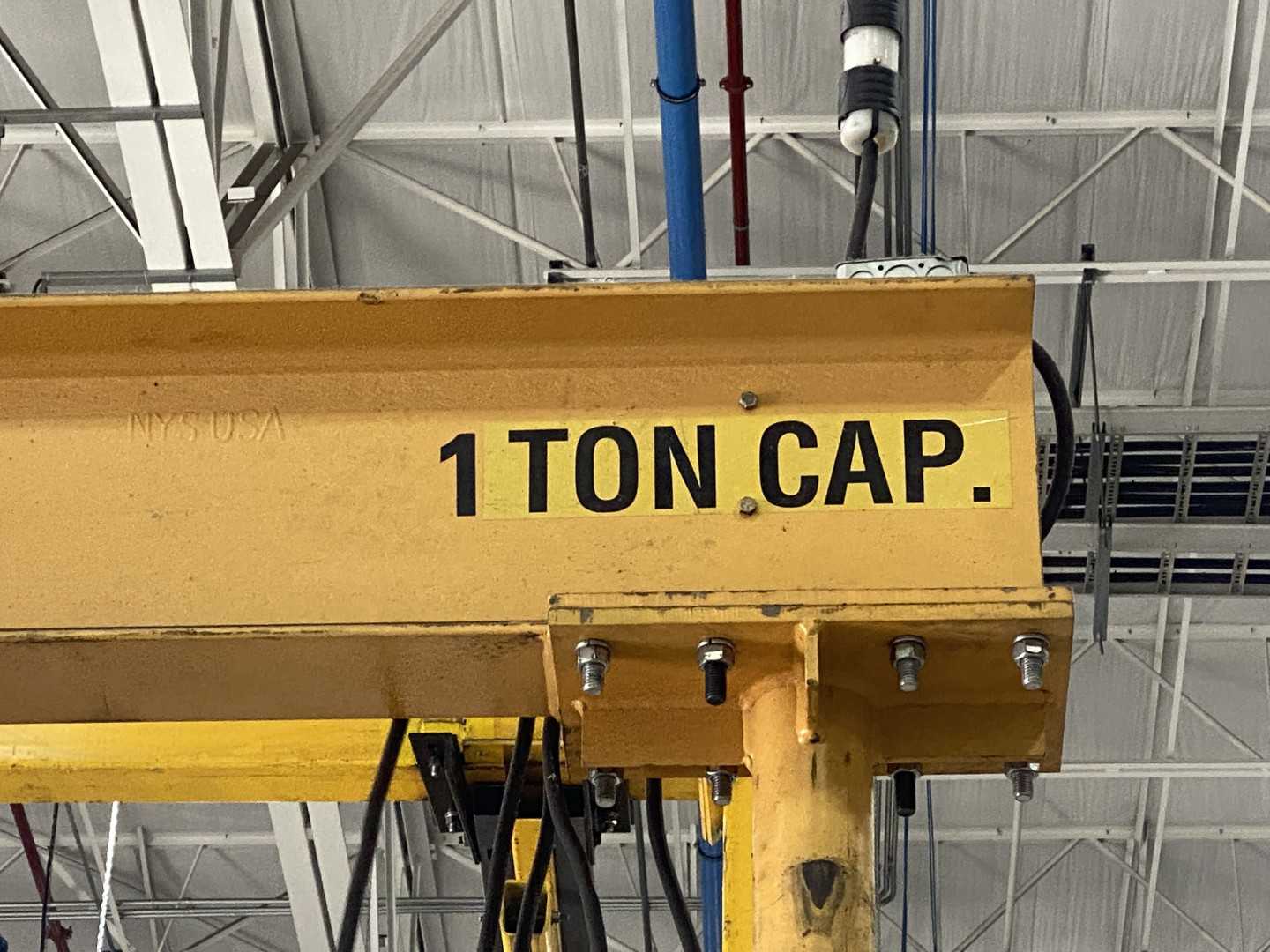 Caldwell Krane-King Gantry Crane 1000 Lbs. Max Capacity 22' x 23' x 10' TS w/ Harrington NER005LO 1Ton Hoist. 460V, 3-Phase, 3/4 HP