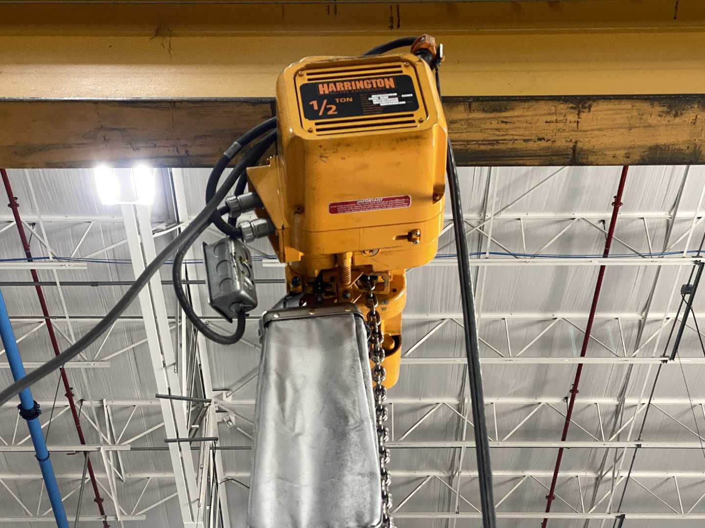 Caldwell Krane-King Gantry Crane 1000 Lbs. Max Capacity 22' x 23' x 10' TS w/ Harrington NER005LO 1Ton Hoist. 460V, 3-Phase, 3/4 HP