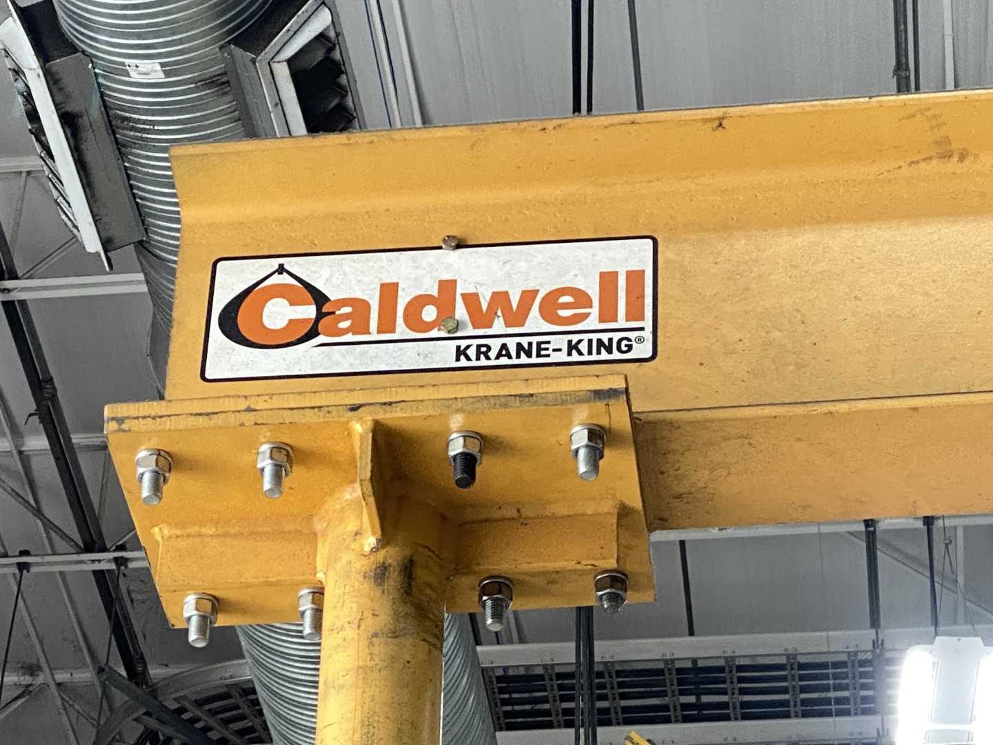 Caldwell Krane-King Gantry Crane 1000 Lbs. Max Capacity 22' x 23' x 10' TS w/ Harrington NER005LO 1Ton Hoist. 460V, 3-Phase, 3/4 HP