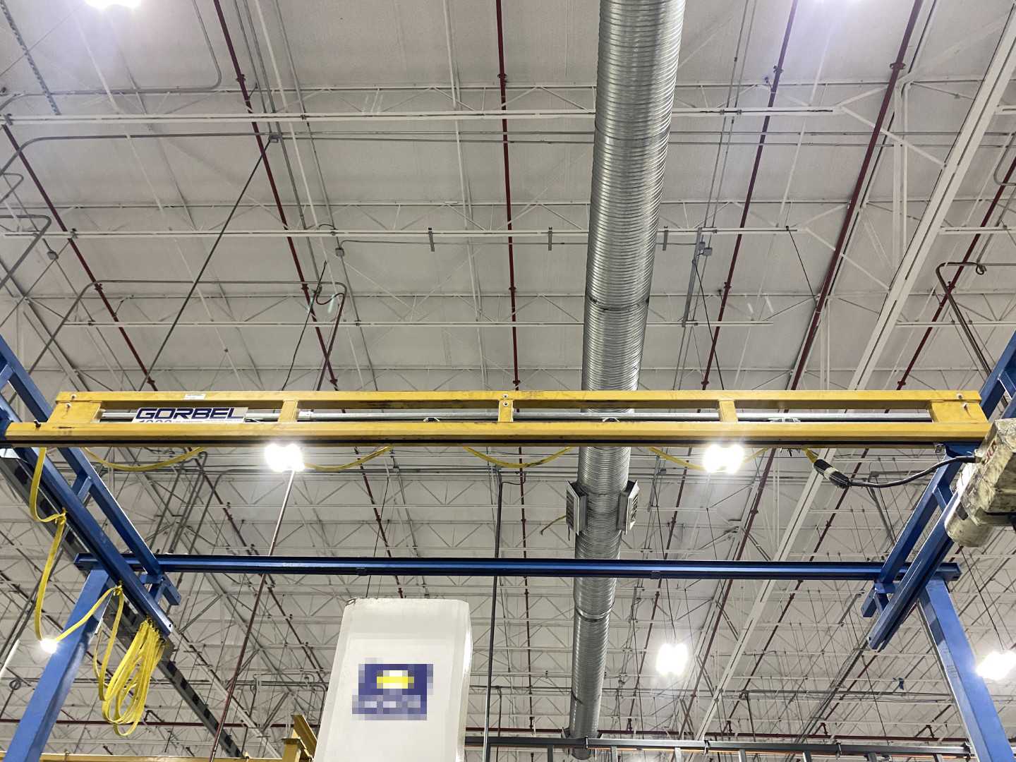 Gorbel Freestanding Workstation Bridge 1000 Lbs. Max Capacity 17' x 23' x 13' TS w/ Coffing JLC10163LCX 1/2Ton Hoist. 460V, 3-Phase, 1/2 HP