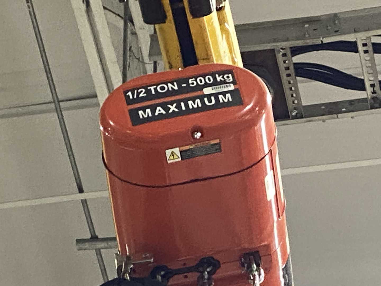 Transtation Freestanding Workstation Bridge 1000 Lbs. Max Capacity 24' x 54' x 17' TS w/ (2) CM Lodestar 1/2Ton Hoists. 460V, 3-Phase, 1/2 HP