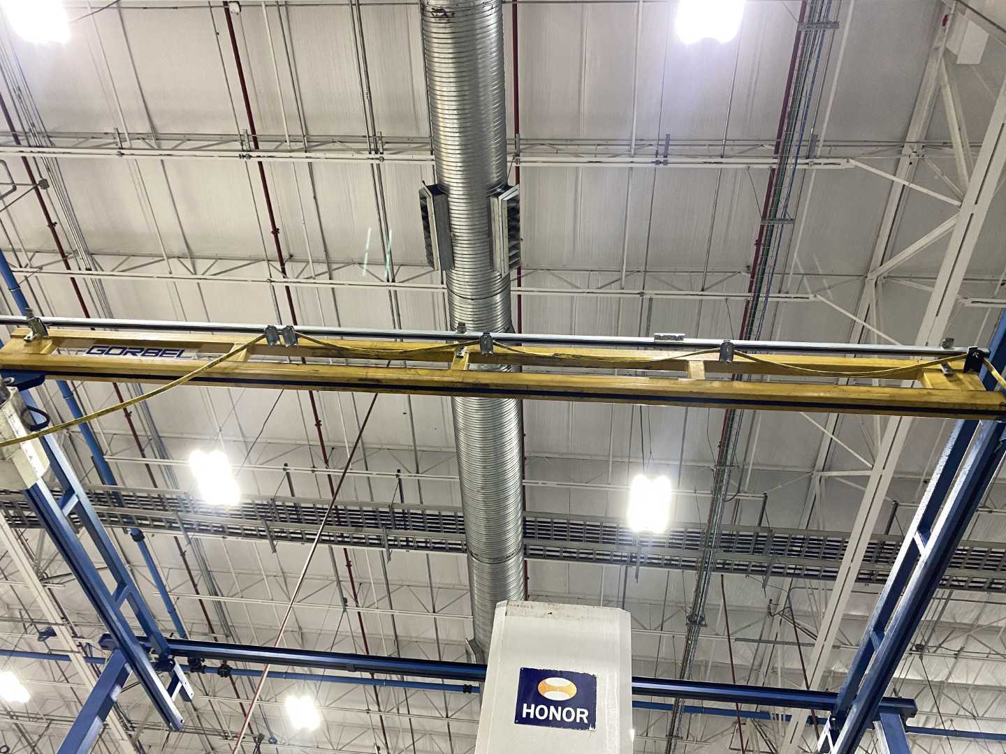 Gorbel Freestanding Workstation Bridge 1000 Lbs. Max Capacity 17' x 23' x 13' TS w/ Coffing JLC10163LCX 1/2Ton Hoist. 460V, 3-Phase, 1/2 HP