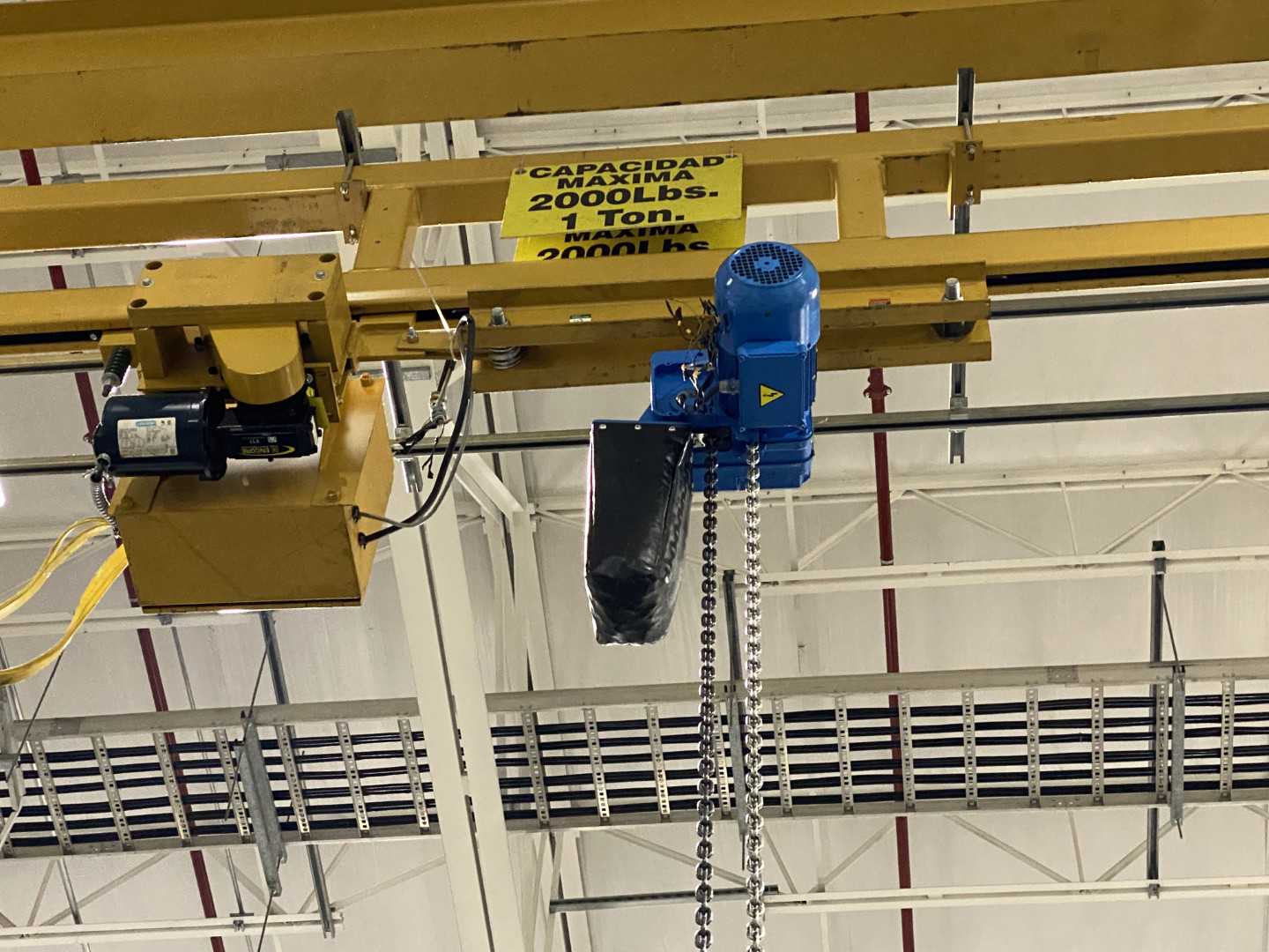 Spanco Freestanding Workstation Bridge 2000 Lbs. Max Capacity 24' x 40' x 12' TS w/ Vicinay ABK201-2004D 1Ton Hoist. 460V, 3-Phase, 1-1/4 HP