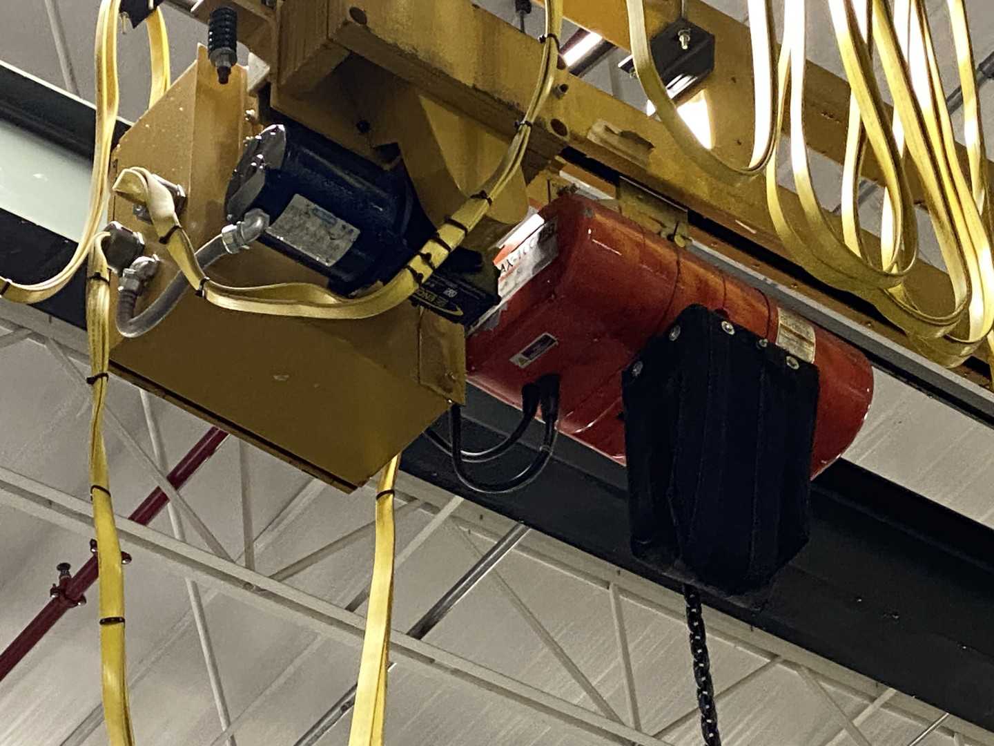 Spanco Freestanding Workstation Bridge 2000 Lbs. Max Capacity 26' x 54' x 18' TS w/ CM Lodestar 1Ton Hoist. 460V, 3-Phase, 1 HP