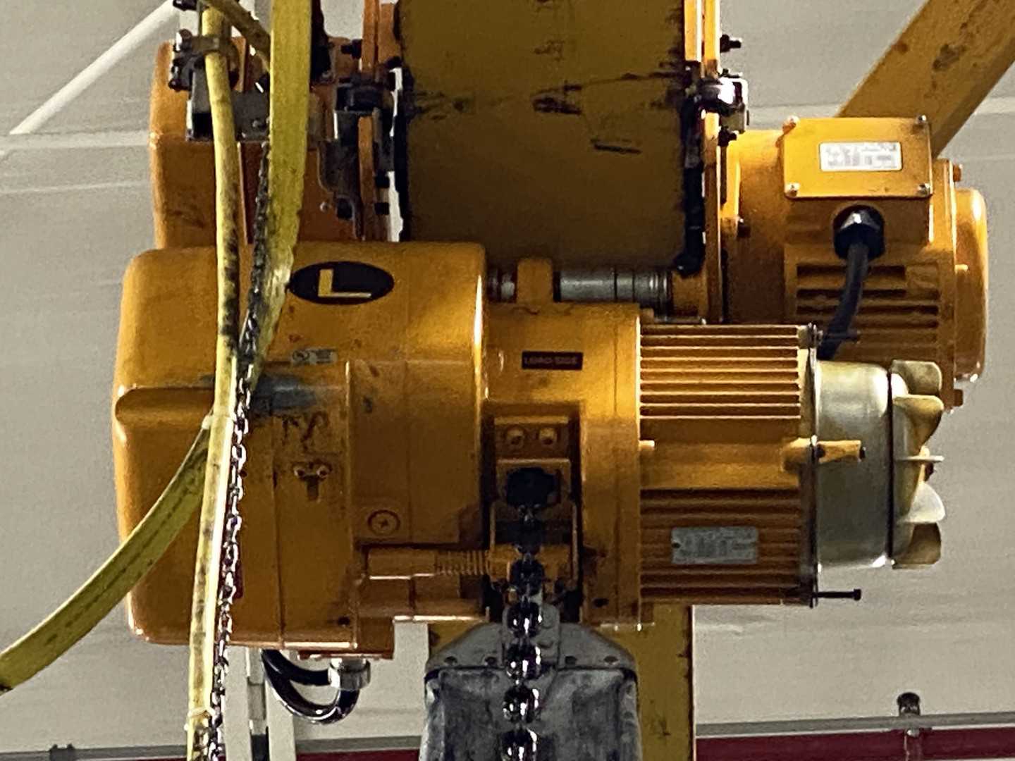 MBI Freestanding Workstation Bridge 2000 Lbs. Max Capacity 36' x 40' x 18' TS w/ CM Lodestar L 1Ton Hoists 460V, 3-Phase