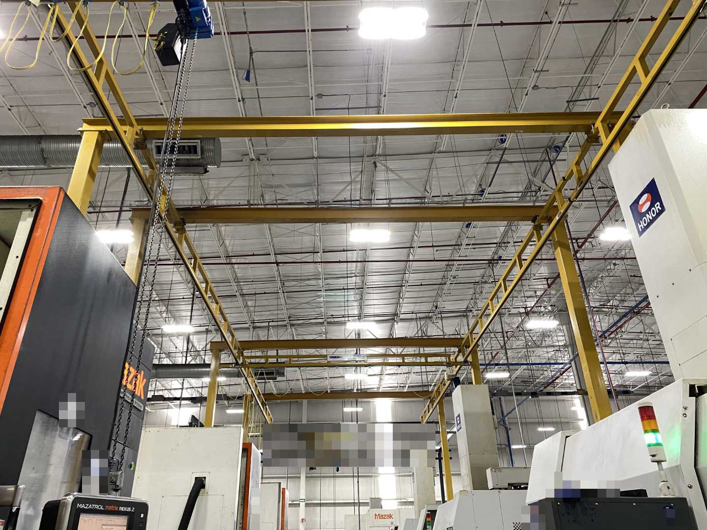 Spanco Freestanding Workstation Bridge 1000 Lbs. Max Capacity 20' x 36' x 17' TS w/ Vicinay ABK501-504D 1/2Ton Hoist. 460V, 3-Phase, 3/4 HP