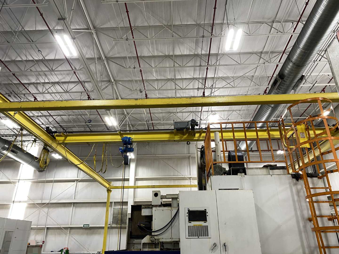 Spanco Freestanding Workstation Bridge 2000 Lbs. Max Capacity 26' x 54' x 18' TS w/ ACI NECHH-02013-00 1Ton Hoist. 460V, 3-Phase, 1-1/4 HP