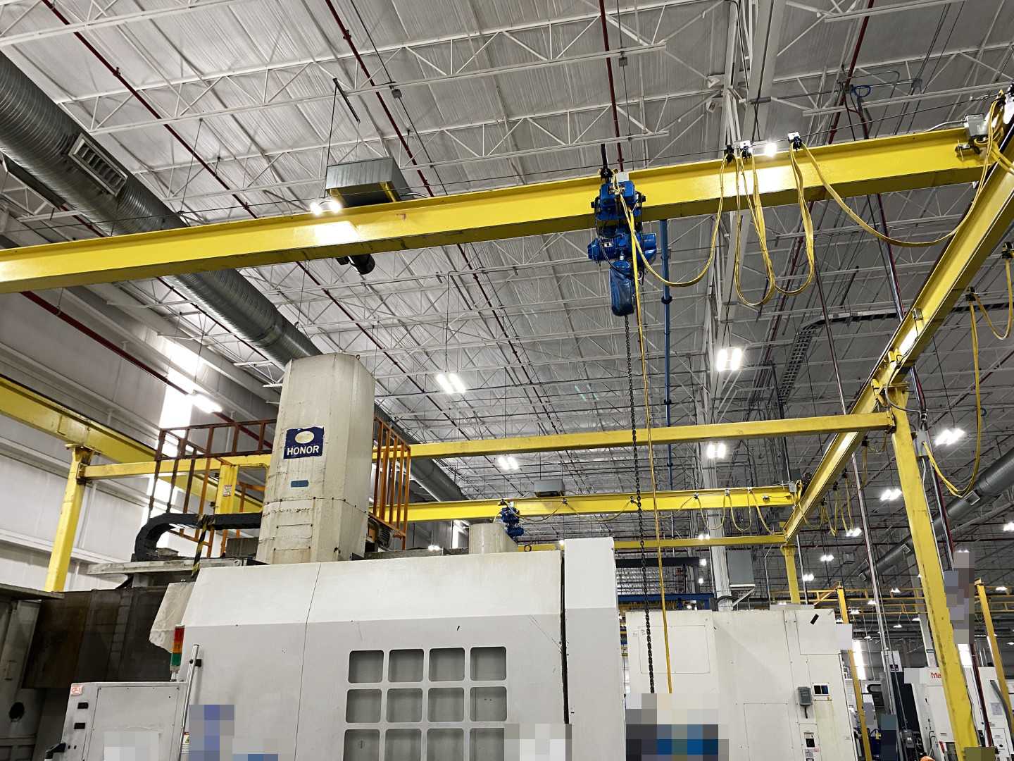 Spanco Freestanding Workstation Bridge 2000 Lbs. Max Capacity 26' x 54' x 18' TS w/ ACI NECHH-02013-00 1Ton Hoist. 460V, 3-Phase, 1-1/4 HP