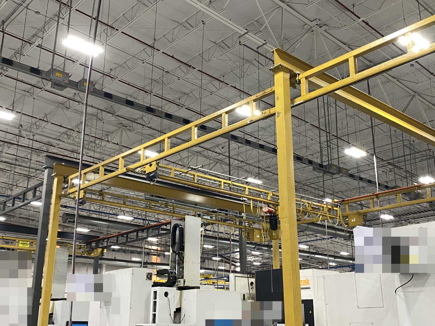 Freestanding Workstation Bridge 1000 Lbs. Max Capacity 24' x 54' x 17' TS w/ CM Lodestar F 1/2Ton Hoist. 460V, 3-Phase, 1/2 HP