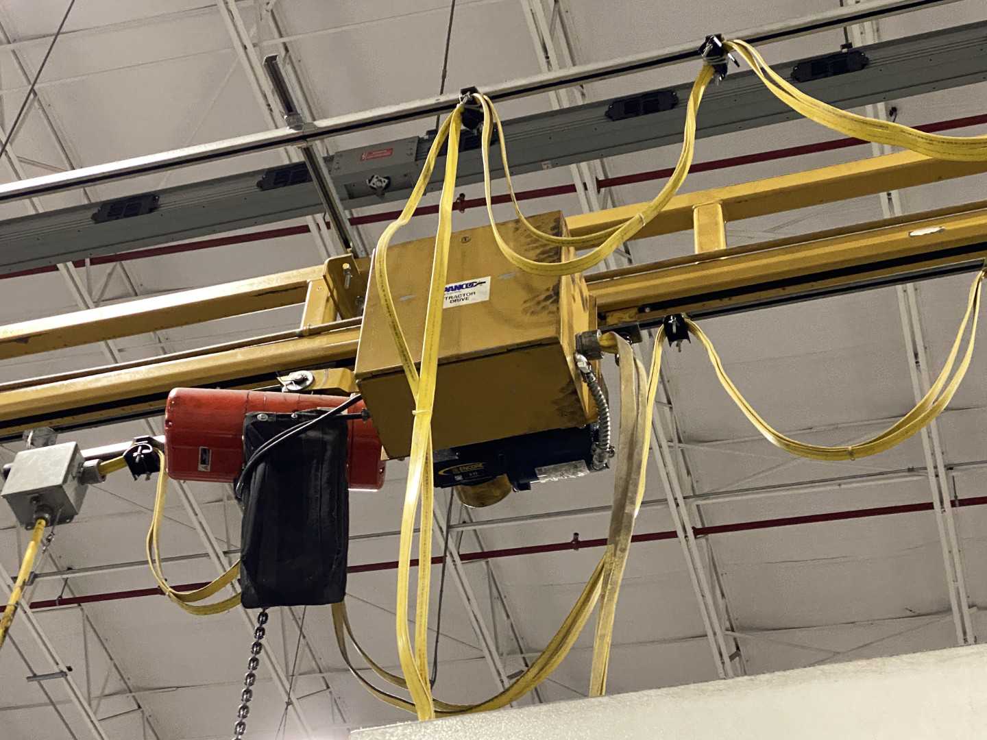 Freestanding Workstation Bridge 1000 Lbs. Max Capacity 24' x 54' x 17' TS w/ CM Lodestar F 1/2Ton Hoist. 460V, 3-Phase, 1/2 HP