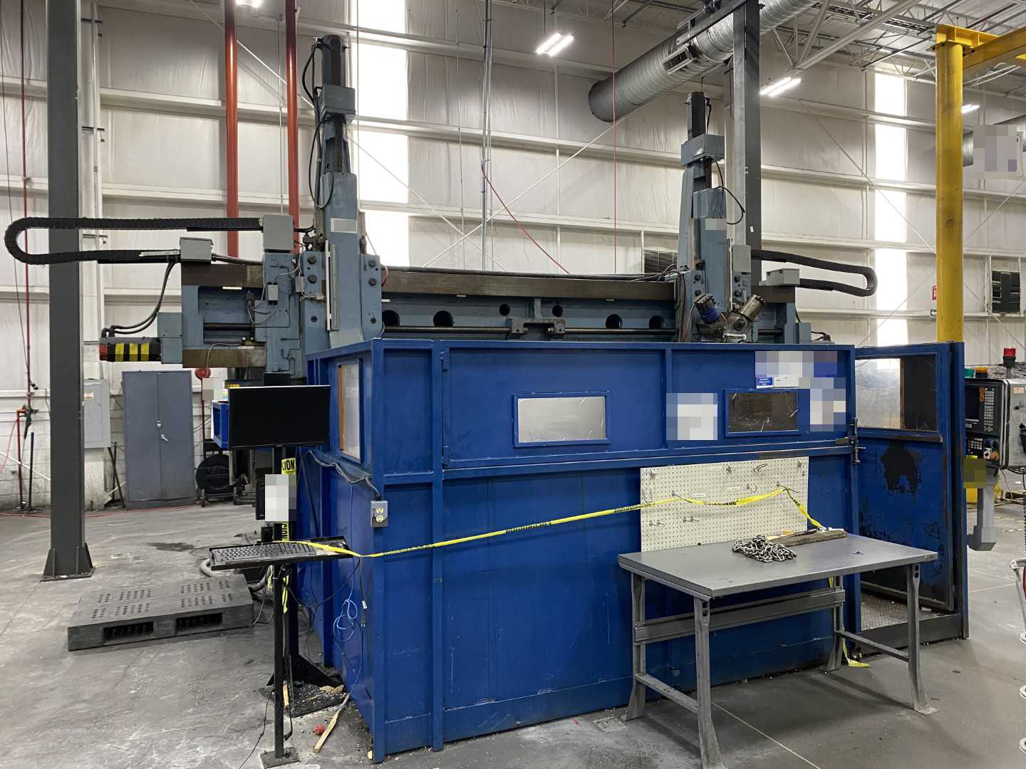 Spanco Freestanding Workstation Bridge 2000 Lbs. Max Capacity 26' x 54' x 18' TS w/ CM Lodestar 1Ton Hoist. 460V, 3-Phase, 1 HP