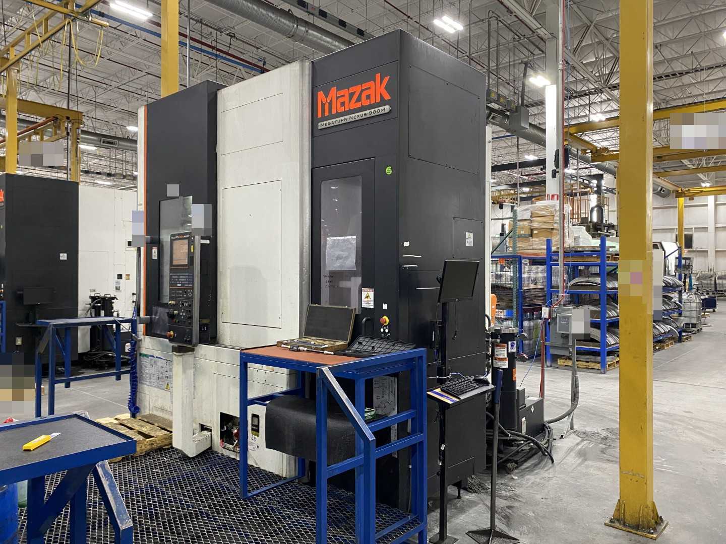 Mazak Megaturn Nexus 900M CNC Vertical Turning Center Mazatrol Matrix Nexus 2, 18,504 Hours, 2013, 36" Chuck, 36.2" Swing, 36.2" Turn Dia, 34.5" Turn Height, 12-Station Turret