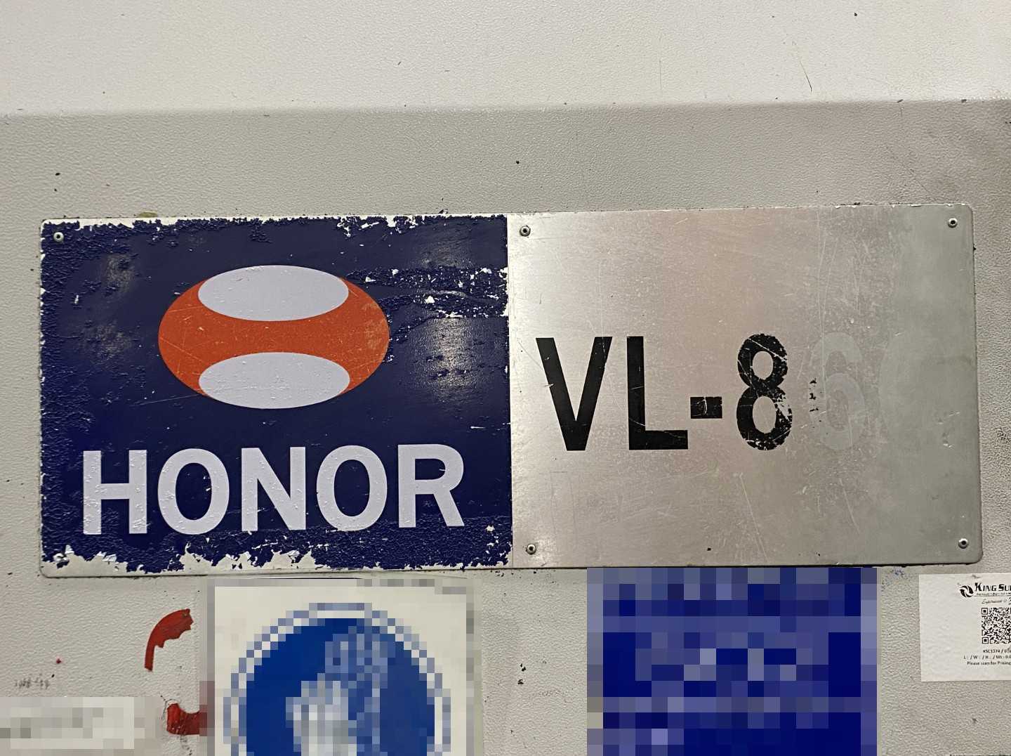 Honor Seiki VL-86C CNC Vertical Turning Center Fanuc 0i-TF, 17,656 Hours, 2016, 32" Table, 37.4" Swing, 37.4" Turn Dia, 25.5" Turn Height, 12-Station Turret, 70 kVA