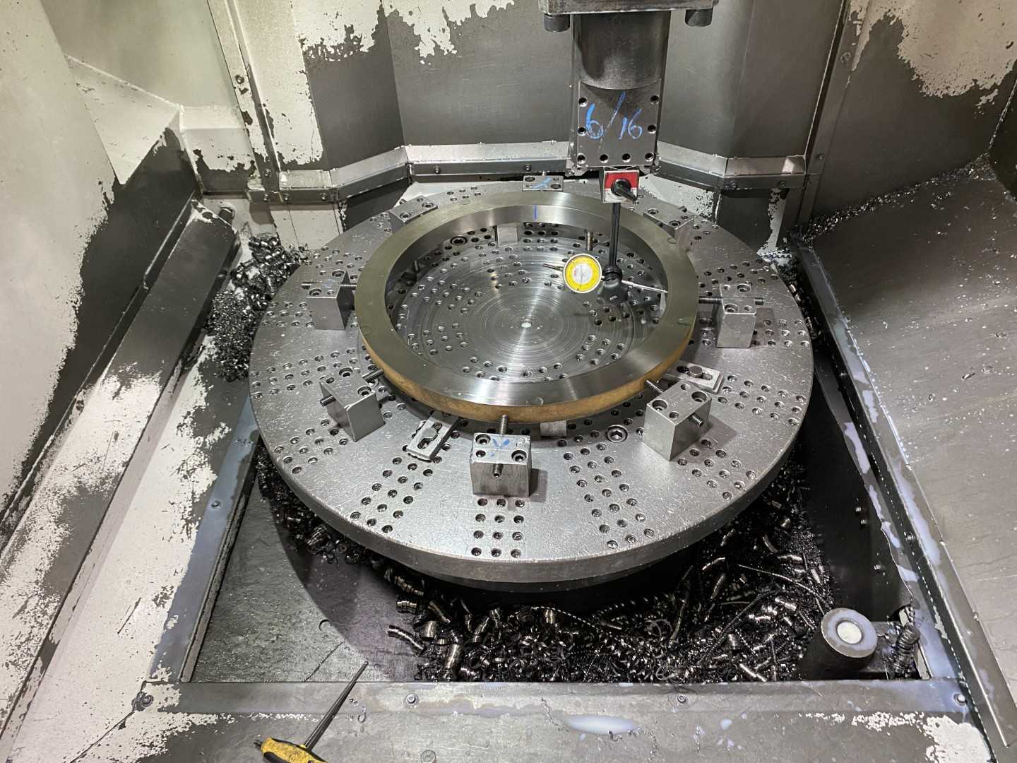 Honor Seiki VL-86C CNC Vertical Turning Center Fanuc 0i-TF, 17,656 Hours, 2016, 32" Table, 37.4" Swing, 37.4" Turn Dia, 25.5" Turn Height, 12-Station Turret, 70 kVA