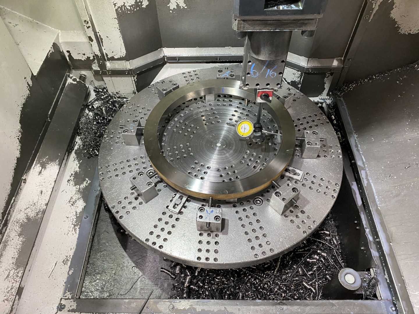 Honor Seiki VL-86C CNC Vertical Turning Center Fanuc 0i-TF, 17,656 Hours, 2016, 32" Table, 37.4" Swing, 37.4" Turn Dia, 25.5" Turn Height, 12-Station Turret, 70 kVA