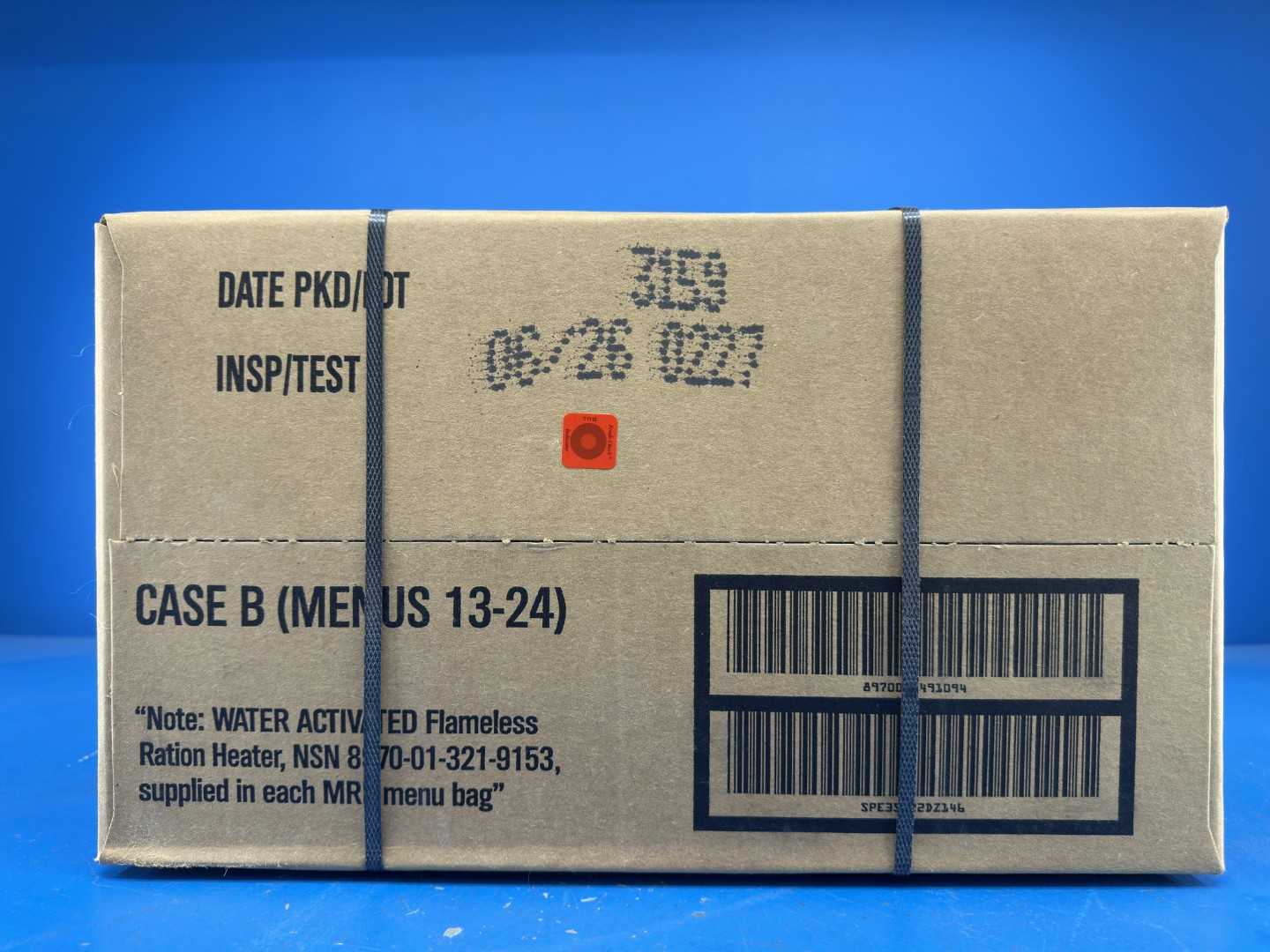 06.26 MRE Pallet FREE SHIP U.S. Military MRE - Case A&B MRE 48 Cases (12 meals per case) Ready to Eat Meals