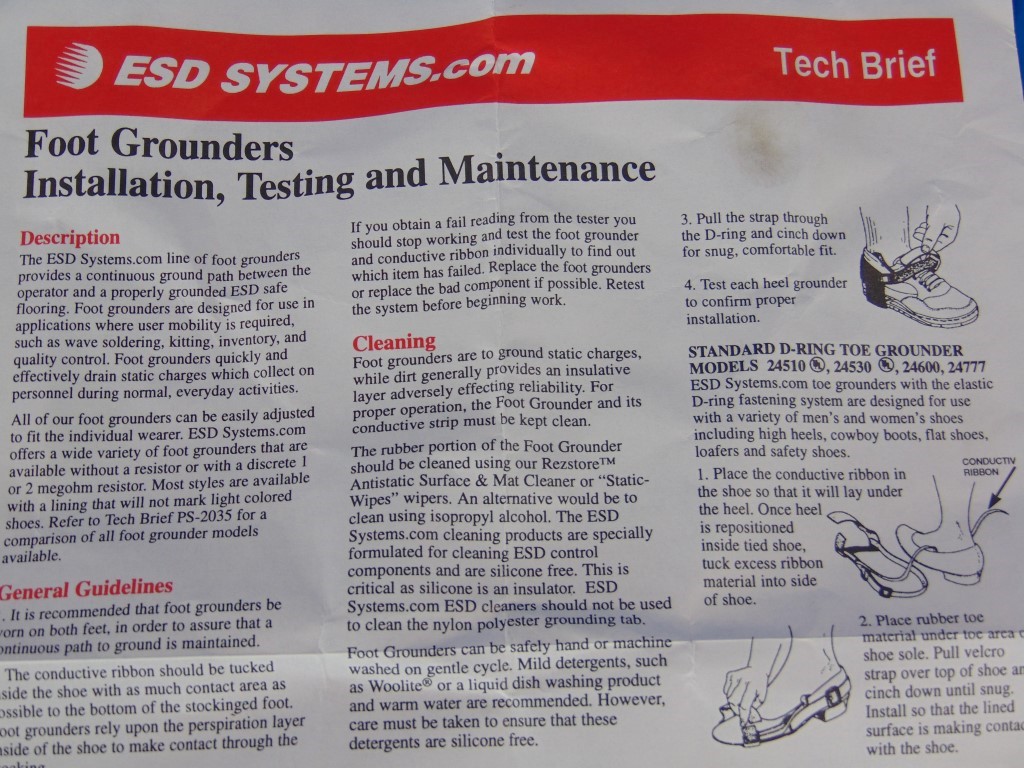 ESD Systems 24210 Heel Grounder