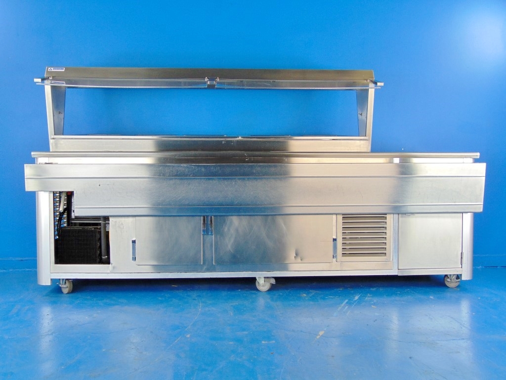 Atlas RB-5 9 ft Refrigerated Salad Bar Buffet Serving Line with Food Guard