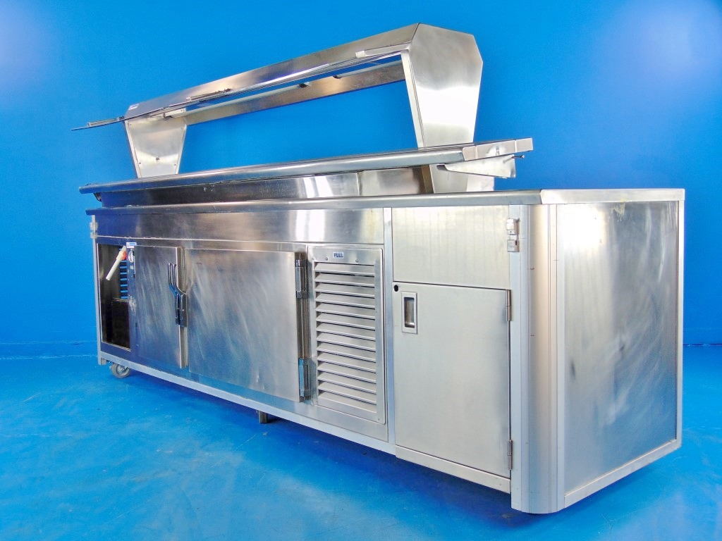 Atlas RB-5 9ft Refrigerated Salad Bar - Buffet Serving Line with Food Guard - Commercial Kitchen Equipment