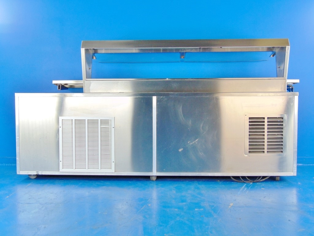 Atlas RB-5 9ft Refrigerated Salad Bar - Buffet Serving Line with Food Guard - Commercial Kitchen Equipment