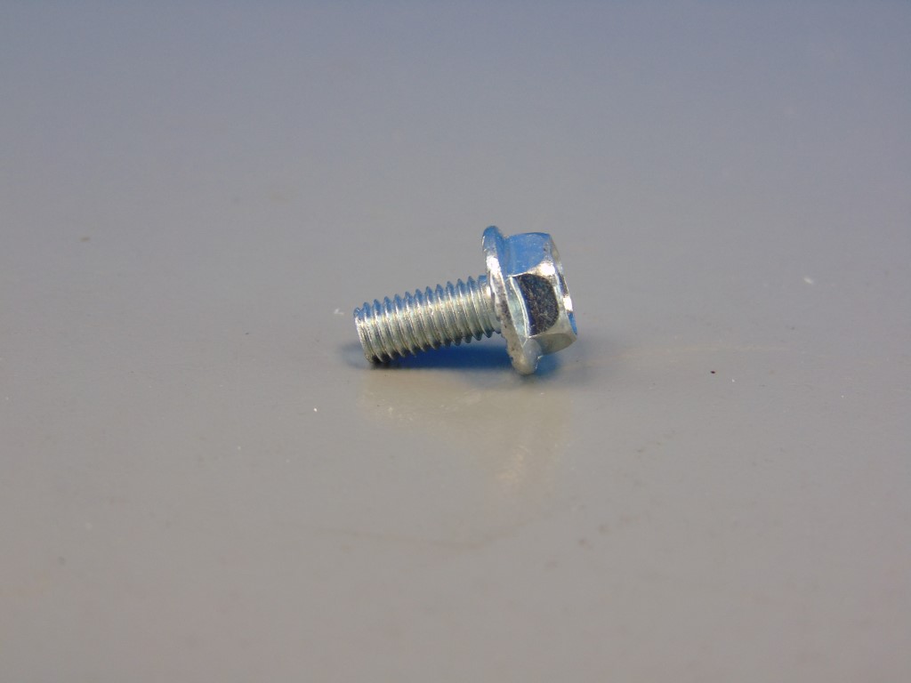 #10-32X 1/2" Machine Screw Hex Head Indented Hexagon Washer Zinc Plated (100)