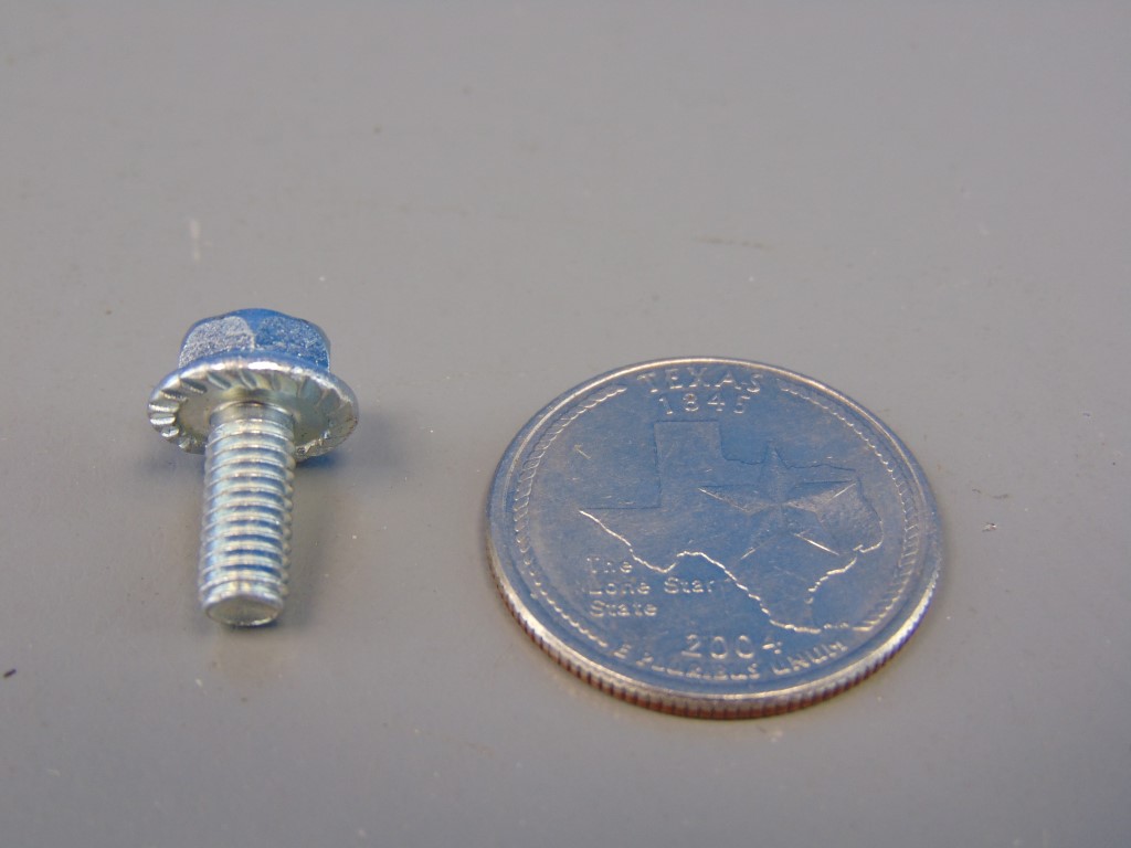 #10-32X 1/2" Machine Screw Hex Head Indented Hexagon Washer Zinc Plated (100)