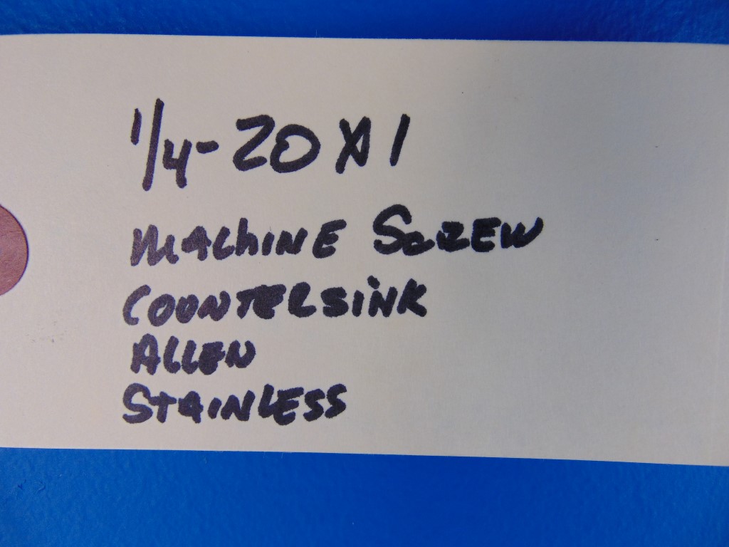 1/4-20 X 1" Machine Screw Countersink Allen Head Stainless(lot of 50) 