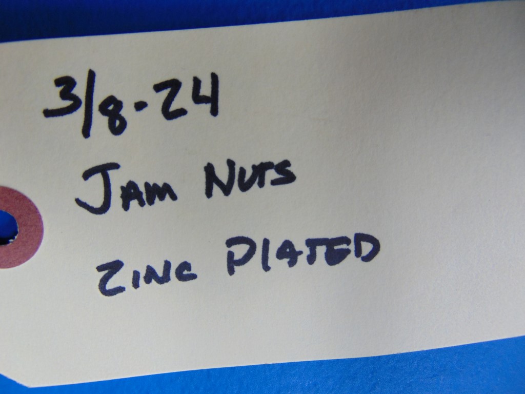 3/8"-24 Jam Nuts Zinc Plated(lot of 100)