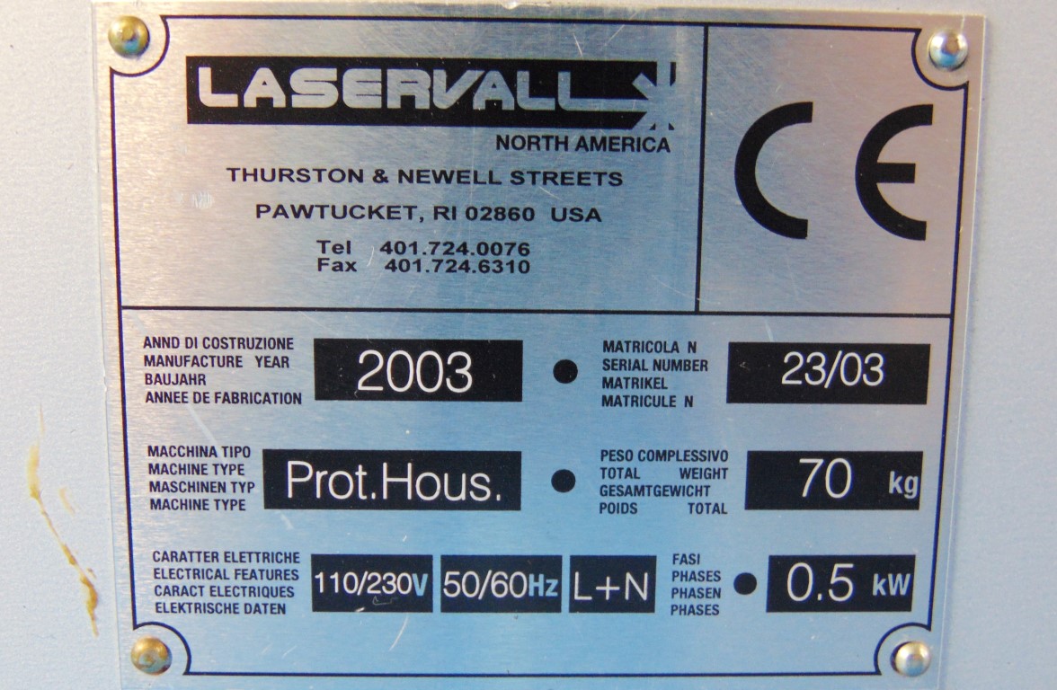 LASERVALL 1PERACKVS1 DIODE LASER MARKING SYSTEM W/ COOLER, CONDITIONER 