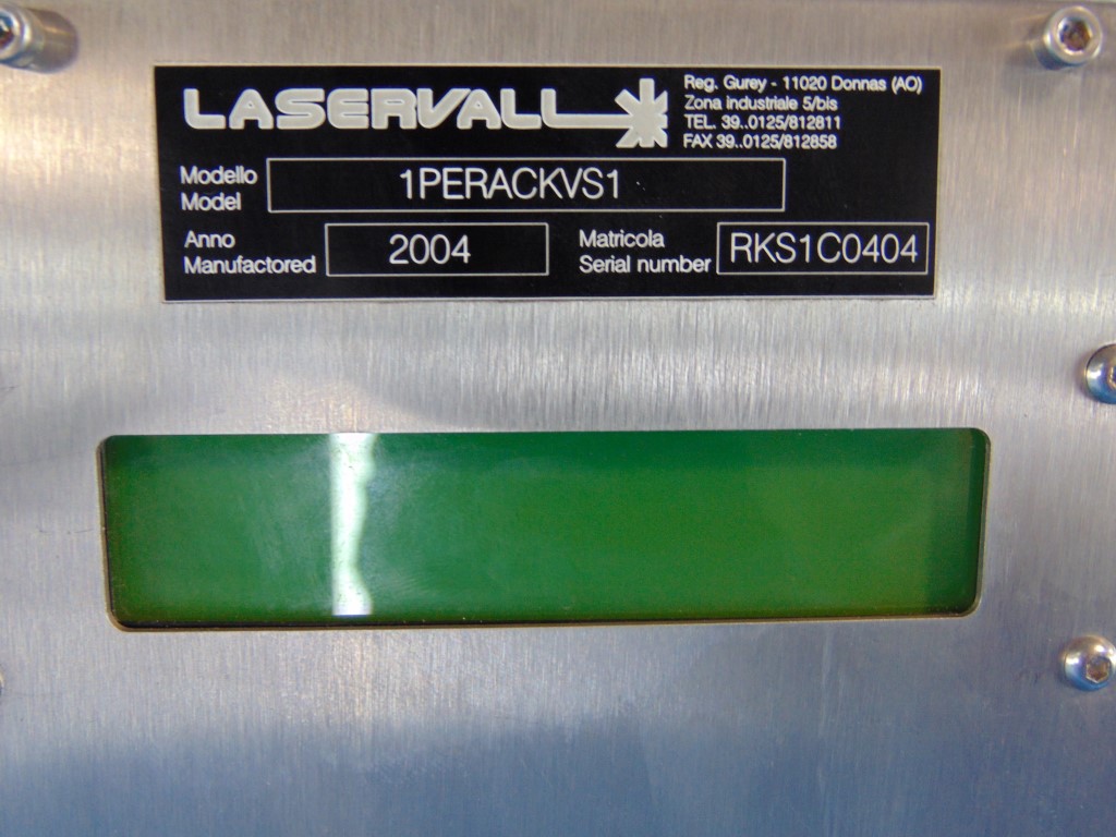 LASERVALL 1PERACKVS1 DIODE LASER MARKING SYSTEM W/ COOLER, CONDITIONER 
