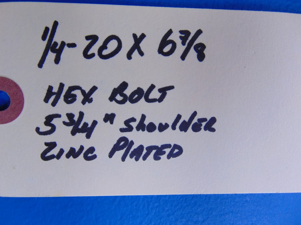 1/4-20 X 6 7/8" Hex Head Tap Bolt 5 3/4" Shoulder Zinc Plated (Sold Per Unit)