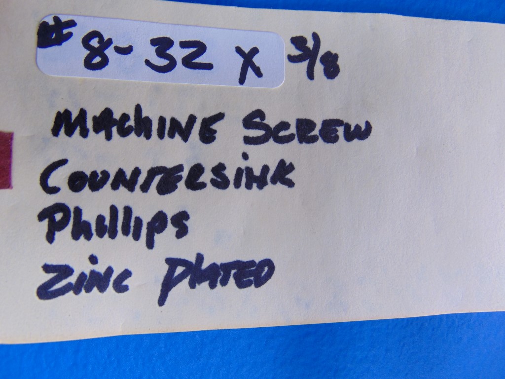 #8-32 X 3/8" Machine Screw Countersunk Phillips Zinc Plated(lot of 100)