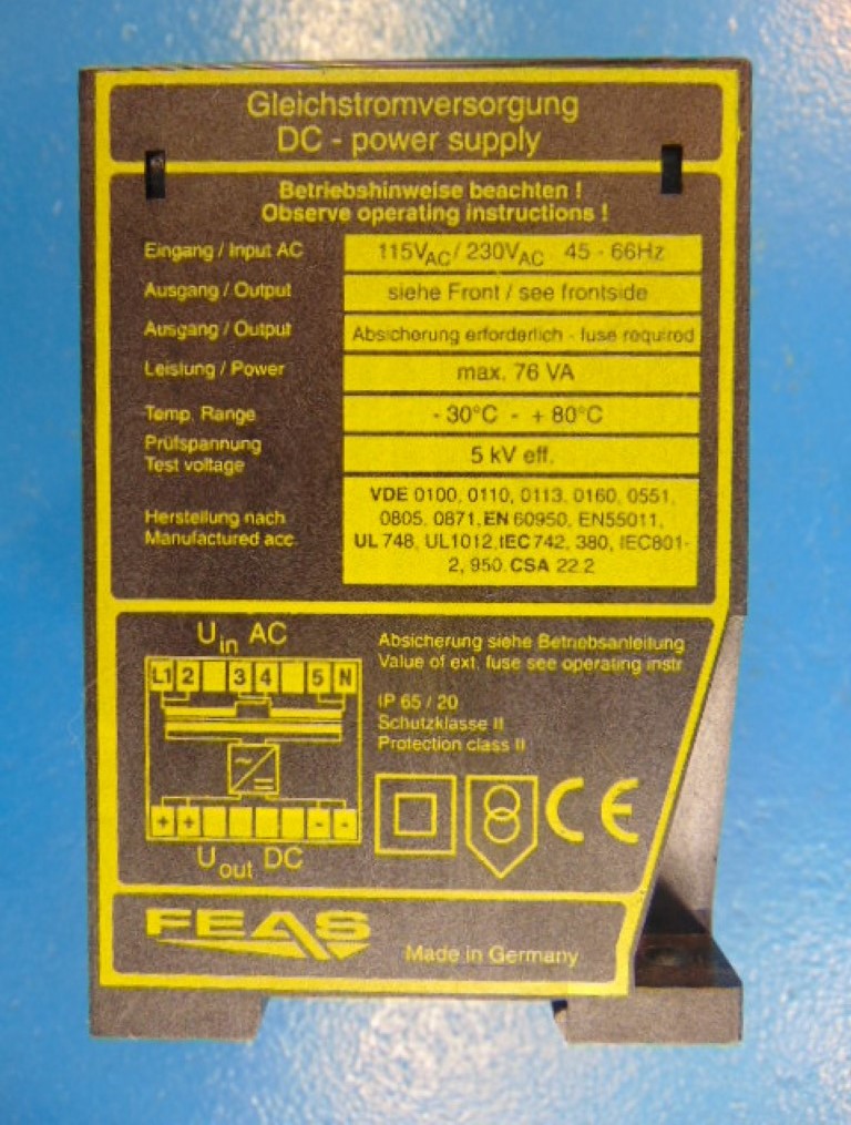  GLEICHSTROMVERSORGUNG PSLC243  FEAS POWER SUPPLY 24v