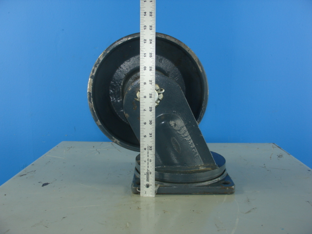 8,000LB V-Groove Swivel Caster 8"Dia x 4" Wide. Base 8.5" x 8.5" USA