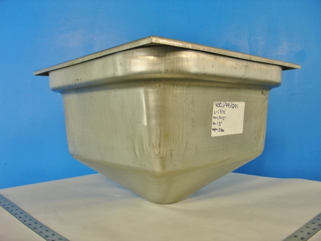 Drop In Stainless Steel Sink Cone Bottom 17.5"x17.5x12 deep.