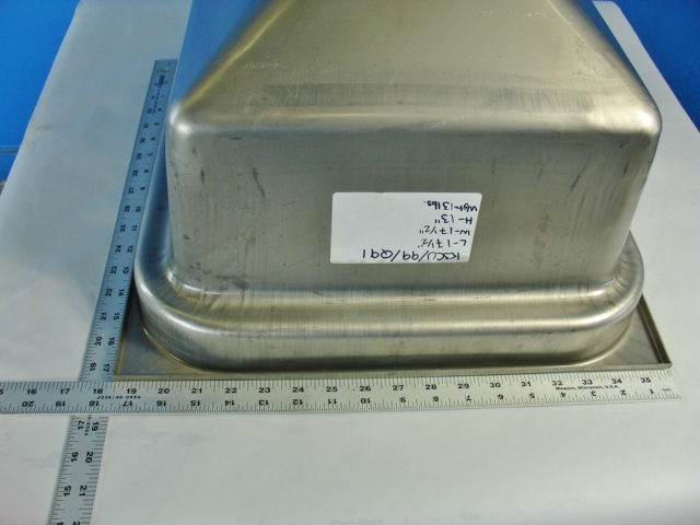 Drop In Stainless Steel Sink Cone Bottom 17.5"x17.5x12 deep.