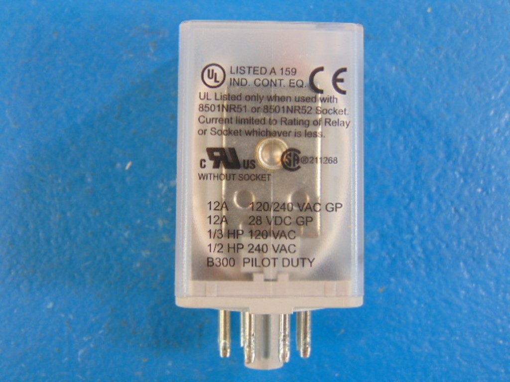 SQUARE D 8501KP12V24 8PIN 240V 50/60HZ MULTIPOINT RELAY