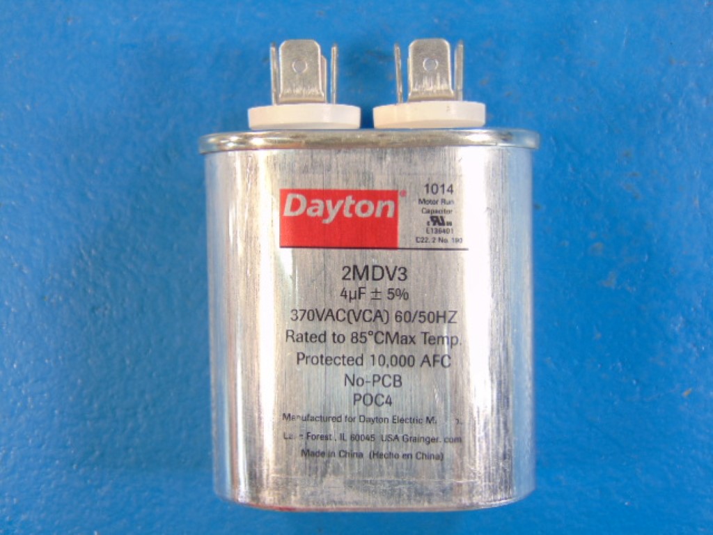 DAYTON 2MDV3 OVAL MOTOR RUN CAPACITOR