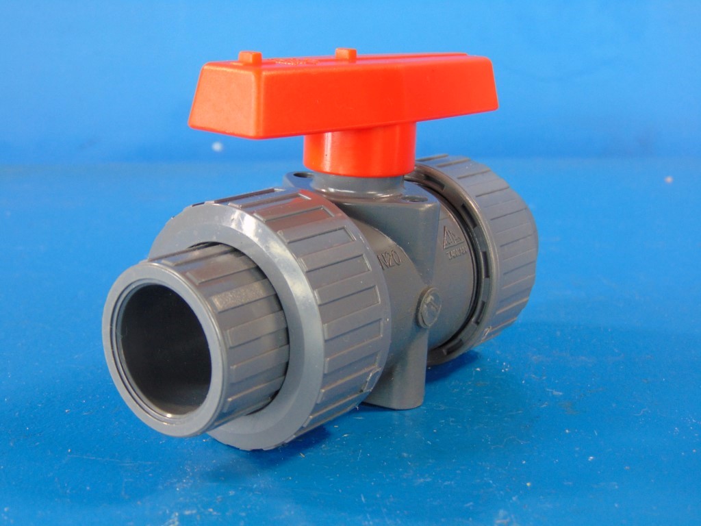 Proflo PFTUBVF PVC Double Union Ball Valve  3/4" 