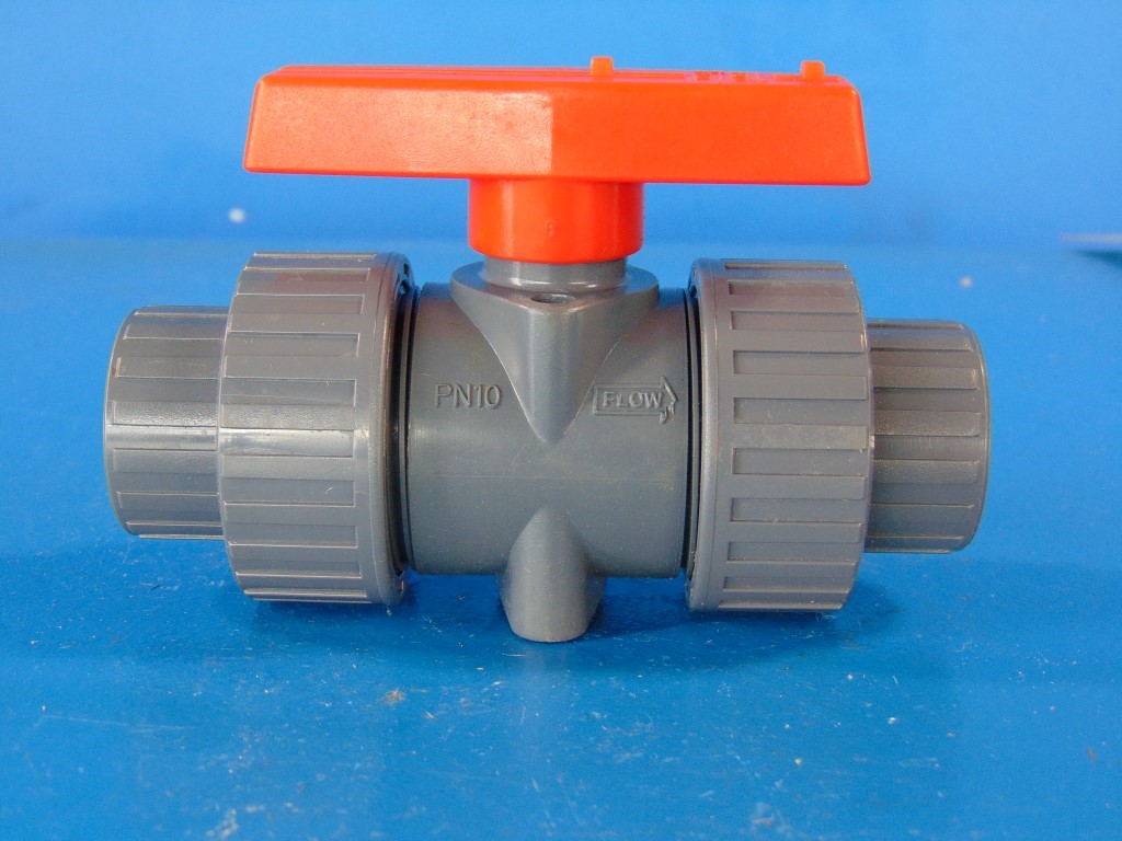 Proflo PFTUBVF PVC Double Union Ball Valve  3/4" 