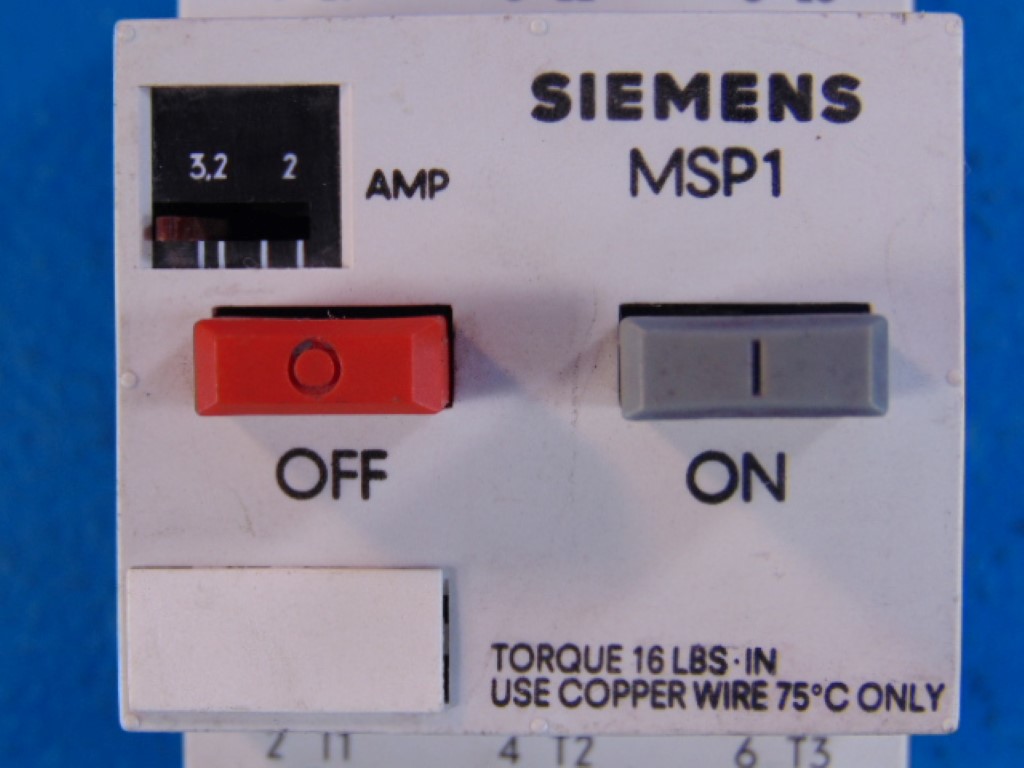 SIEMENS-ALLIS MSP1 MSP10H MOTOR STARTER PROTECTOR 3VE10