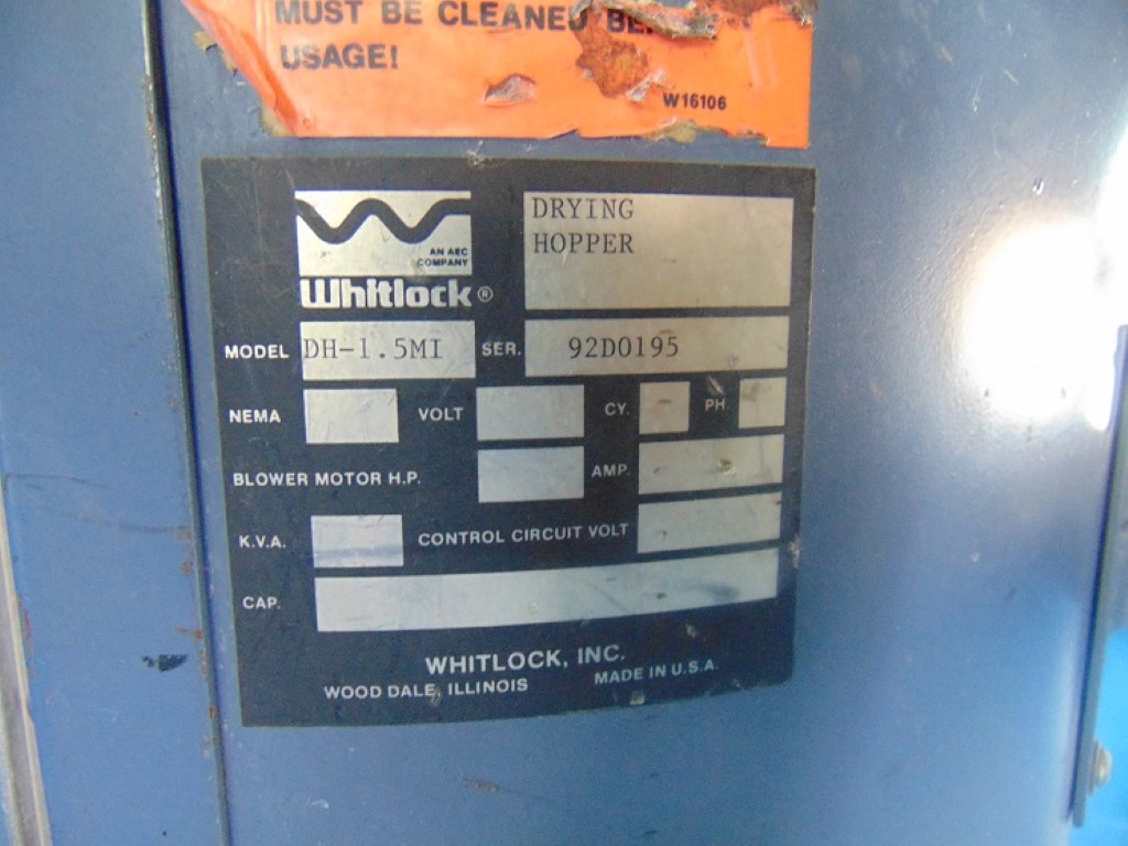  AEC Whitlock Autoloader ALG071GPP DH-1.5MI Drying Hopper