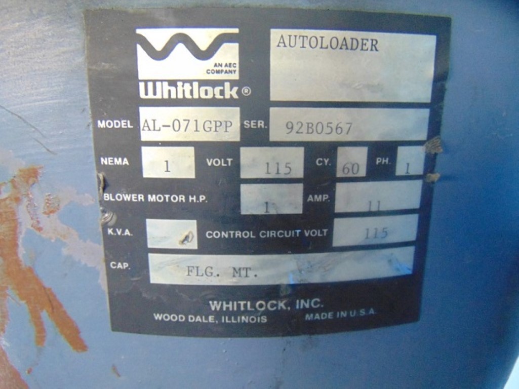  AEC Whitlock Autoloader ALG071GPP DH-1.5MI Drying Hopper