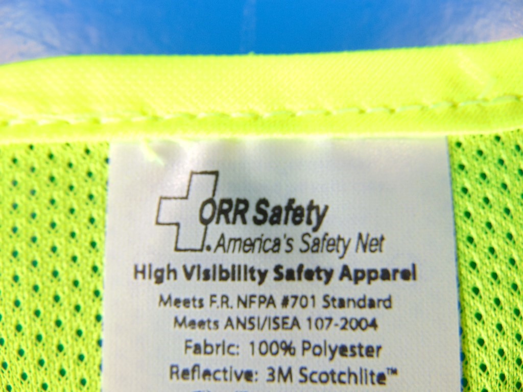 Poly Safety Vest ANSI/ISEA 107-2004 & NFPA Compliant 3M Scotchlite Sz L NWOT