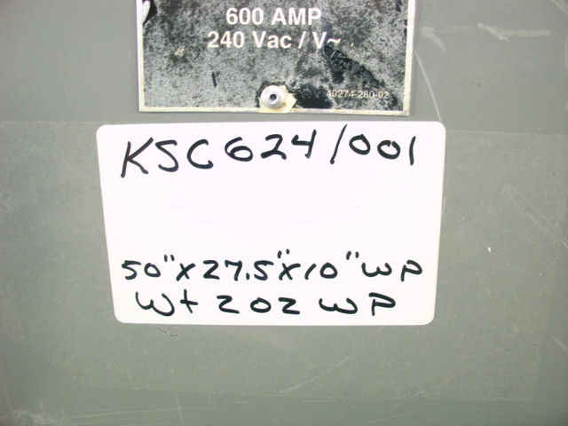 600 amp Square D FUSEABLE SAFETY SWITCH 240 VAC Type 1 Enclosure