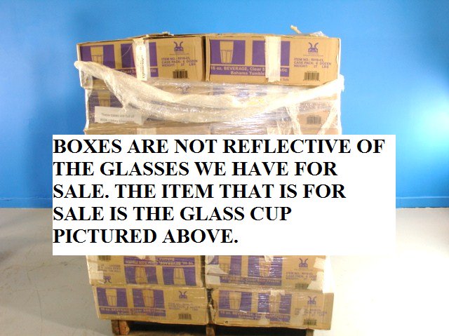 68 pack 8oz Glass Water Cups 1 box only