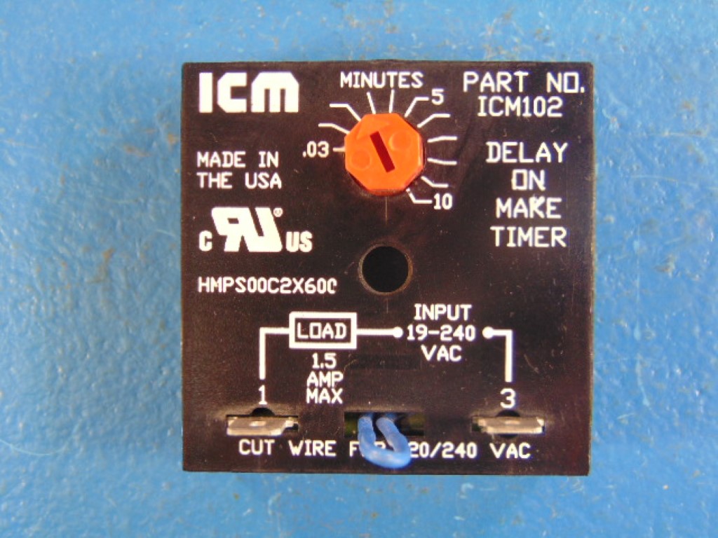 ICM ICM102 RELAY TIME DELAY