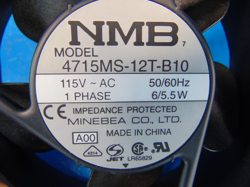 NMB 4715MS-12T-B10 (set of 2), 115V 50/60HZ 6/5.5W 1PH