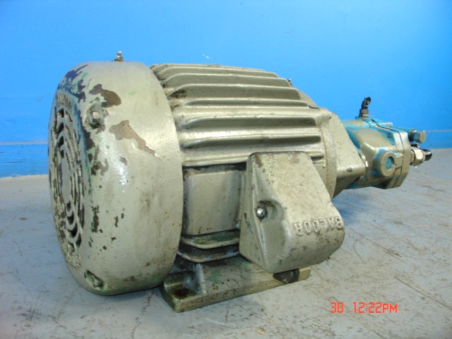 7.5hp Baldor 09E90-29 motor w/Sperry Vickers PVB10-RSY hyd pump & gear box