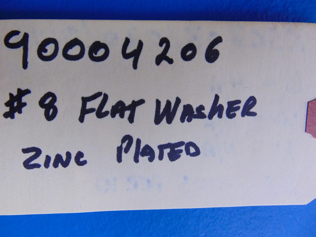 #8 Flat Washer 3/8" Zinc Plated (lot of 500)
